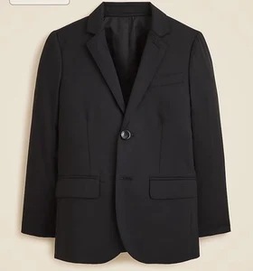 J.Crew Crewcuts Ludlow Blazer Traje Chaqueta 16 Lana Ing Loro Piana NUEVO $298 Negro - Imagen 1 de 7