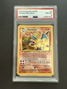 Charizard - Base Set 4/102 Holo 1999 Pokémon - PSA 8 NM-MT - Picture 1 of 6