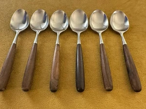 (6) Cucharas soperas de madera inoxidable palisandro Noruega Lauffer MCM - Imagen 1 de 17