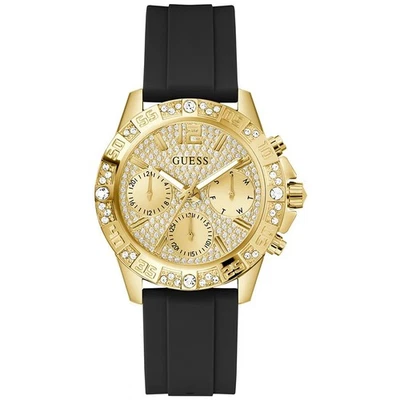 GUESS Women's Multi Gold Dial Quartz 40MM Watch Gold Silicone Strap - Image 1 of 4