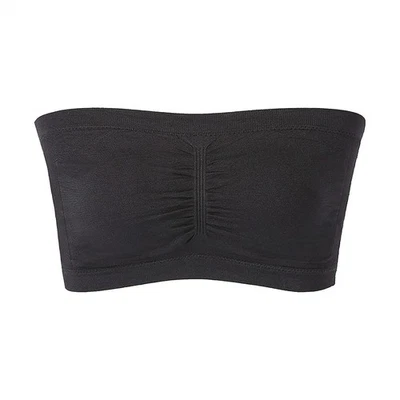 1Pc Seamless Strapless Bralette Underwear Tube Top Bra Lingerie Removable Pads - Image 1 of 4