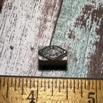 Printing Block ( Robert Foss Printer Laconia N.H. ) Small Lead Block - Image 1 of 4