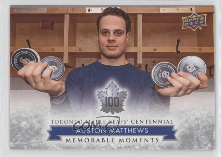 2017 Upper Deck Toronto Maple Leafs Centennial Memorable Moments Auston Matthews - Image 1 of 2