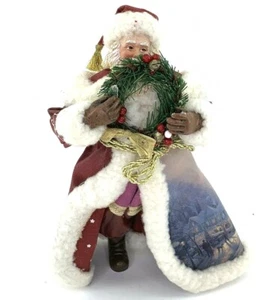 Thomas Kinkade Old World Xmas Journeys End Santa Figure Ashton Drake 2003 8in - Picture 1 of 7