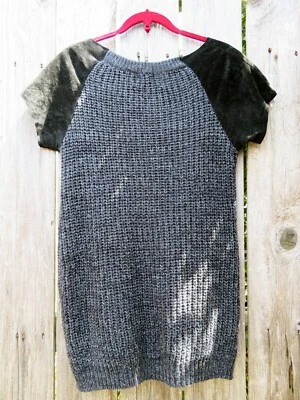 Vestido túnica suéter para mujer Urban Renewal manga gamuza punto coctelera M negro Foto 1 de 4