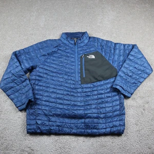 The North Face Jacket Mens Extra Large Blue Black Thermoball Insulated Ripstop - Picture 1 of 11