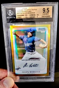2011 Bowman Chrome ALLEN WEBSTER Auto GOLD REFRACTOR Rookie! BGS 9.5 GEM MINT!! - Picture 1 of 5