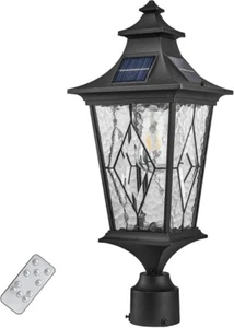 Solar Lamp Post Light Aluminum 20.7 Inch Height Large Size Solar Pole Lights.... - Picture 1 of 7
