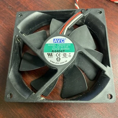 AVC Computer Fan DC 12V Sleeve Bearing F9025S12HI - Image 1 of 3