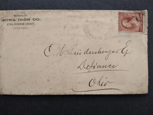 Tennessee: Warner 1886 Cover, Blue Hickman County Cancel, DPO - Picture 1 of 3