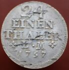 1/24 Thaler 1757 ACB Braunschweig Karl I - KM #928 silver coin - R371