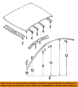 MITSUBISHI OEM 93-02 Mirage Roof-Drip Molding Clip MB814152 - Bild 1 von 1