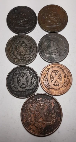 LOT OF SEVEN VINTAGE CANADA TOKENS Cover
