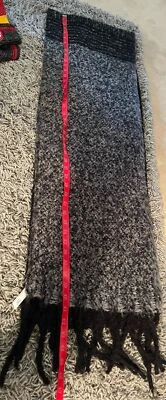 Urban Outfitters North Marled Nubby Scarf in Grey/Black - Image 1 of 4