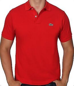 Lacoste Men's Short Sleeve Classic Cotton Pique Polo Shirt L1212-51 240 Red