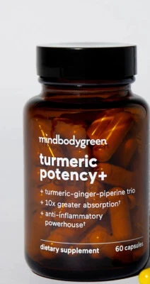 Mindbodygreen Turmeric Potency+ 30 servings/1 bottle EXP 2026 - Image 1 of 4