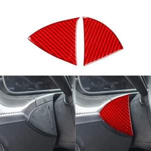 Garniture cache volant intérieur en fibre de carbone rouge pour Benz Classe C 2022-2023 - Photo 1/9