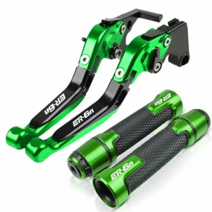 For Kawasaki ER-6N 2006-2016 Motorcycle CNC Brake Clutch Levers Handlebar Grips - Picture 1 of 20