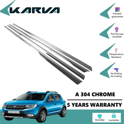 Отделка окон хромированная нержавеющая сталь для Renault/Dacia Sandero 2013-2020 - Изображение 1 из 4