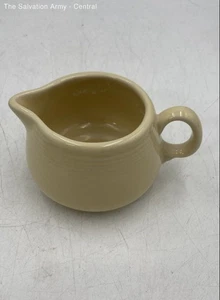 Pale Yellow Ceramic Creamer And Sugar Bowl With Lid Set Of 4 - Picture 1 of 6