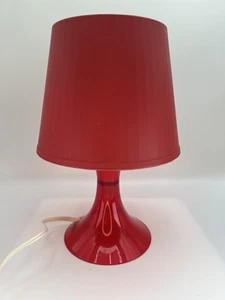 IKEA Lampan Red Hard Plastic Desk Table Night Mood Lamp Vintage Retro MCM Look - Picture 1 of 14