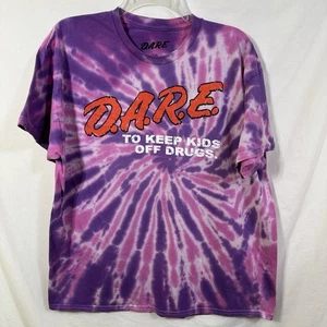 D.A.R.E. Camiseta To Keep Kids Off Drugs Grande Púrpura Tie Dye Retro L Camiseta Escuela - Imagen 1 de 6