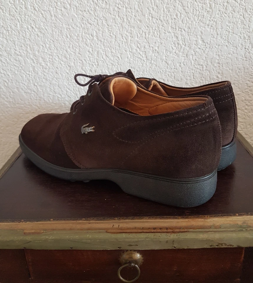 Chaussures Lacoste Bottines En Daim Marron Tailles 43,5 - Photo 1/4
