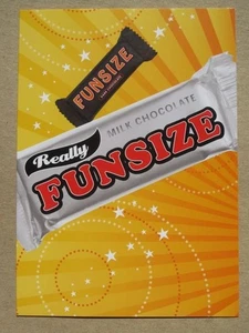 "Treat Yourself to a REALLY Fun Halloween" FUN SIZE CANDY BARS Halloween Card - Picture 1 of 1