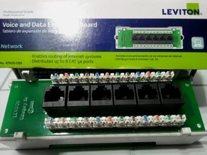 PLACA DE EXPANSIÓN DE VOZ Y DATOS LEVITON GRADO PROFESIONAL #47605-CB5 - Imagen 1 de 7