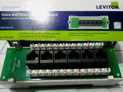LEVITON VOICE & DATA EXPANSION BOARD PROFESSIONAL GRADE #47605-CB5 - Image 1 of 4