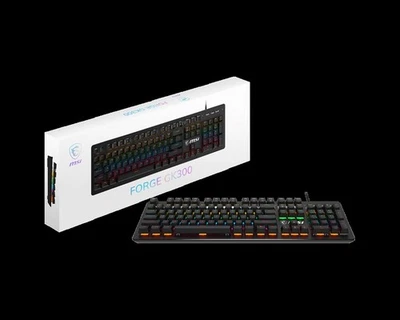 MSI FORGE GK300 BLUE US Mechanical Gaming Keyboard RGB 104 Keys - Image 1 of 4