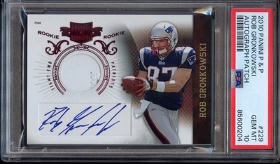 2010 Panini Plates & Patches Rob Gronkowski #229 (Auto /699) - PSA 10 GEM MINT - Image 1 of 2