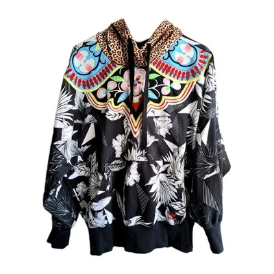 Adidas Hoodie Womens Medium Farm Rio Embroidered Patchwork Pullover Sweatshirt - Image 1 of 4