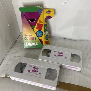 Vintage VHS Set 1997 Barney and Friends VHS 2 Pack Colors and Shapes See Picture - Picture 1 of 6