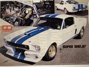 1979 Hot Rod Gallery Print Ad Super Shelby 1965 Mustang David Fershtand GT350 - Picture 1 of 2