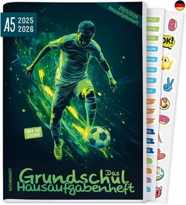 HFFT Häfft® Lernfreunde Hausaufgabenheft Grundschule 2025/2026 A5 "Fußball" Das Gr