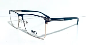 REIS'S EYEWEAR ZG1011 C1 SHINY BLACK ON GOLD RX EYEGLASSES 56-16-145 MM - Picture 1 of 9