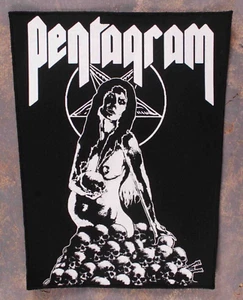 Pentagram Skulls Back Patch | Death Gothic Baphomet Devil 666 Occult Logo - Picture 1 of 2