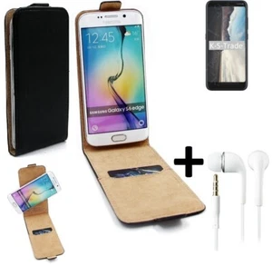 For Nokia C2 Tava protective case cover bag + Earphones Flip Case Universal blac - Picture 1 of 7