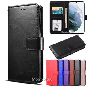 For Samsung Galaxy S8 S9 S10 S20 S21 S22 S23 S24 Wallet Leather Case Cover - Picture 1 of 24