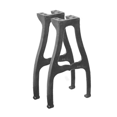 Pair of Raw New York Industrial Machine Cast Bench Legs - Image 1 of 4