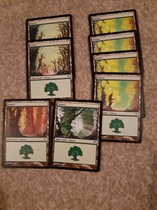 MTG 8 Forest - basic land cards - Scars of Mirrodin - Picture 1 of 1