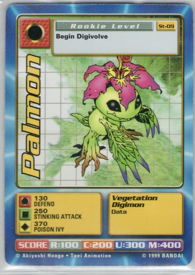 1999 Digimon - Digital Monsters Trading Card Game Unlimited Palmon #ST-09 - Image 1 of 1