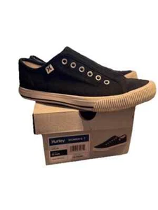Hurley Women's Chloe Canvas Sneakers Low Top Shoes Black sz. 7 - Picture 1 of 6