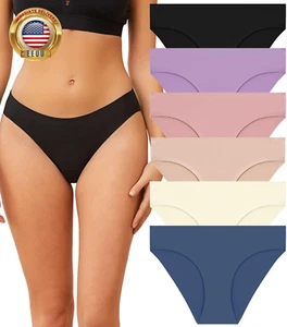 Seamless Underwear for Women Soft No Show Panties Sexy High Cut Invisible Hipste - Picture 1 of 7