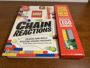 KLUTZ Lego Chain Reactions Book With Essential Lego Elements Used Good Condition - Picture 1 of 5