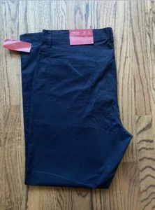 Alfani Chino Hose Herren Gr. 38/32 schwarz Flatfront Slim Fit Stretch LL#791 - Bild 1 von 7