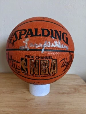 Atlanta Hawks 1999 autografiado Spalding NBA baloncesto patio Mutombo Wilkens Terry Foto 1 de 4