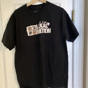 LOCAL MOTION Men's Hawaii Black 100% Cotton T-Shirt - Size L - EUC - Picture 1 of 3