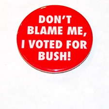 1988 Don't Blame Me I Voted GEORGE HW BUSH campaign pin pinback button president